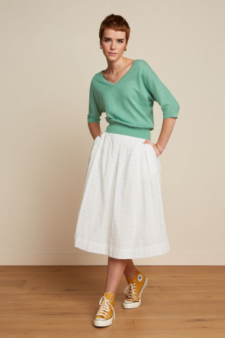 Suzette Pleat Skirt Rosa Broderie Anglaise